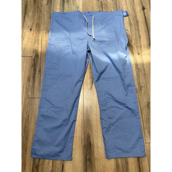 Landau All-Day Mechanical Stretch Unisex Scrub Set LGE Blue Durable Fabric For C - Picture 5 of 6